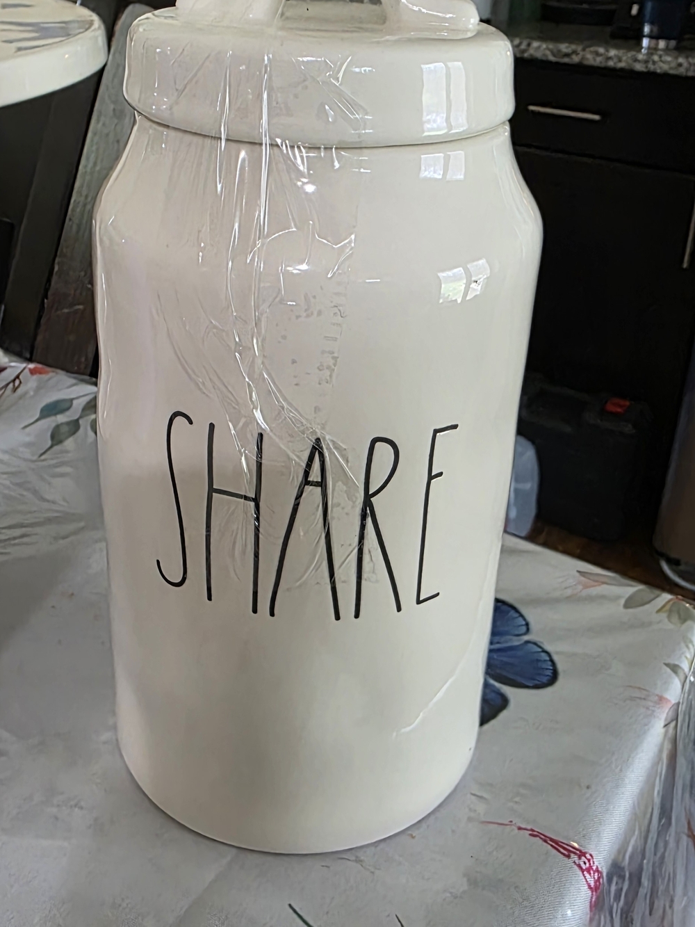 Rae Dunn Cream Ceramic Canister - "SHARE"